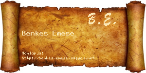 Benkes Emese névjegykártya