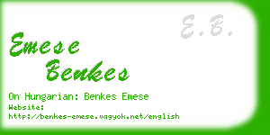 emese benkes business card